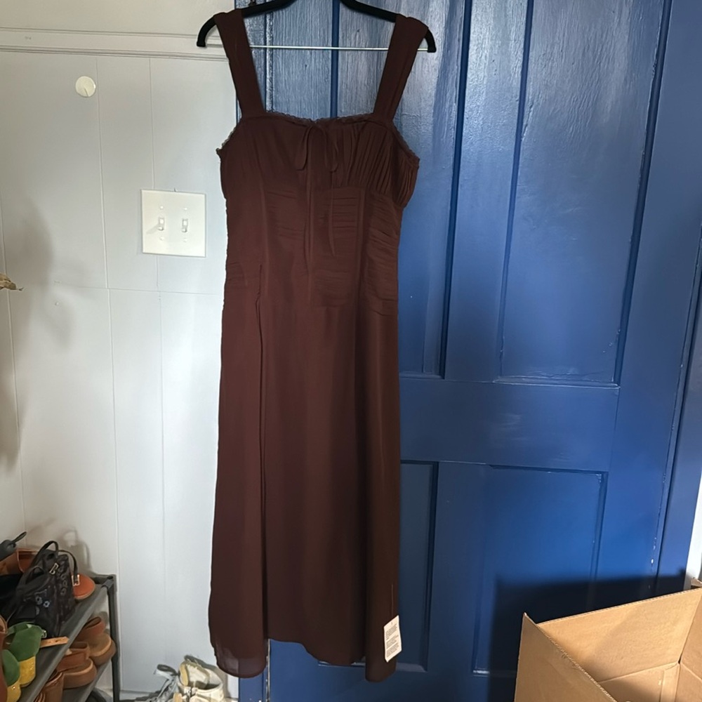 Brown corset dress